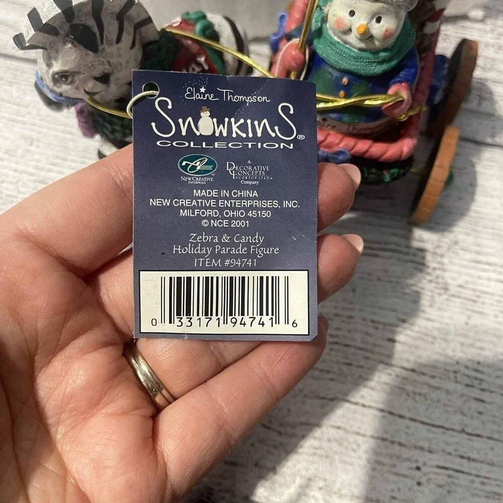 Snowkins Elaine Thompson Zebra & Candy Holiday Parade Figure 94741 Christmas